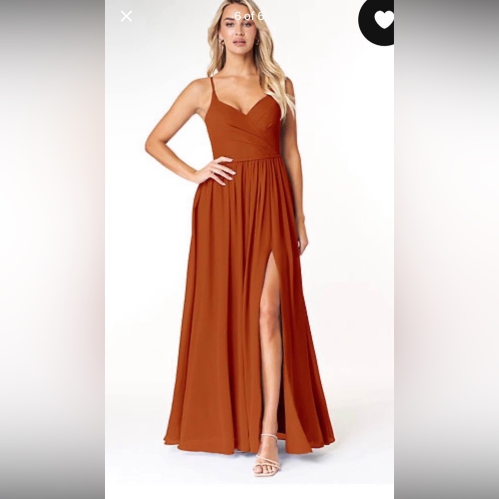 Azazie Vibrant Orange Maxi Dress - Picture 4 of 4